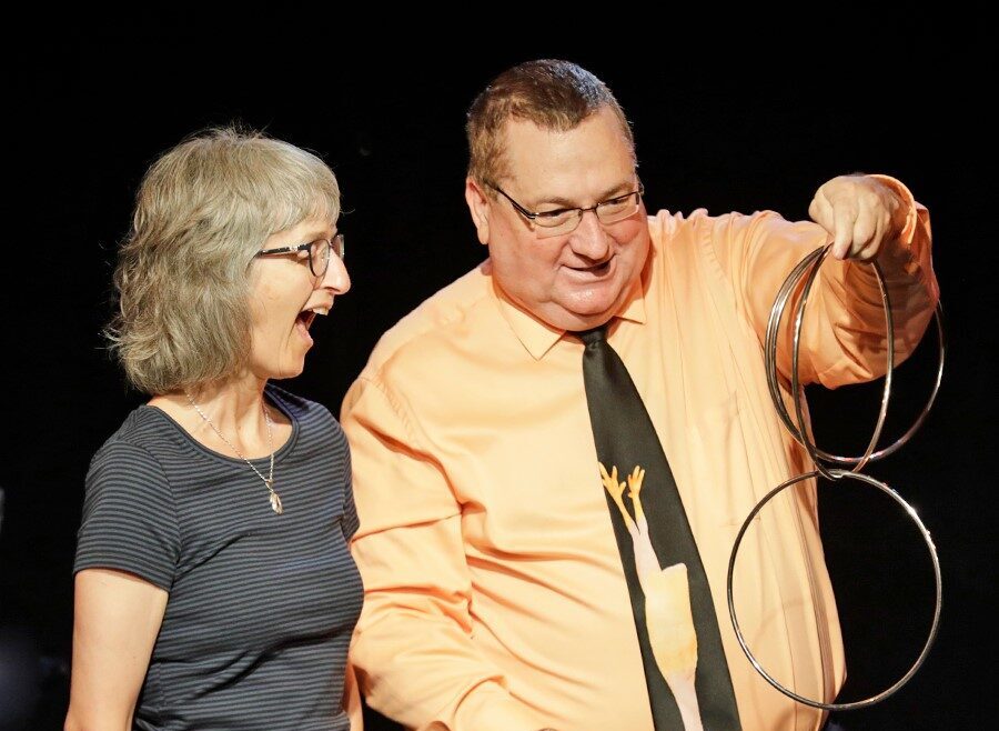 Corporate comedy magic show